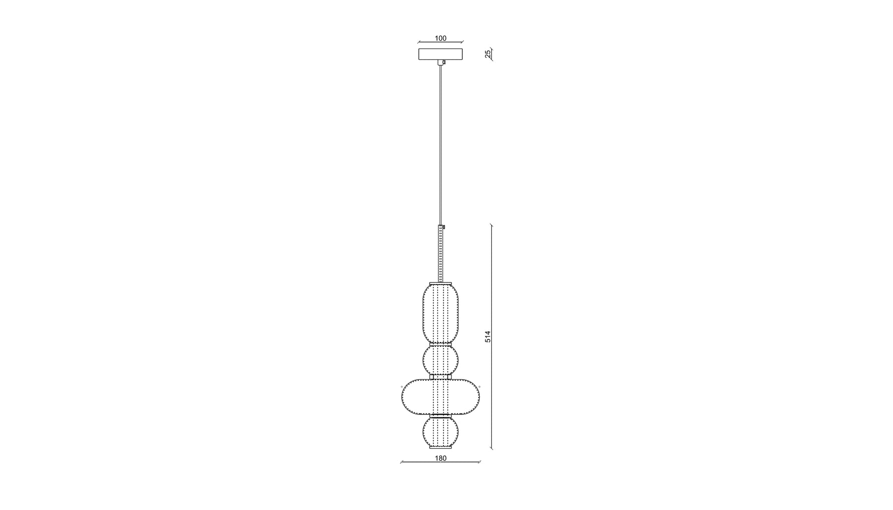 Beads Pendant dimensions