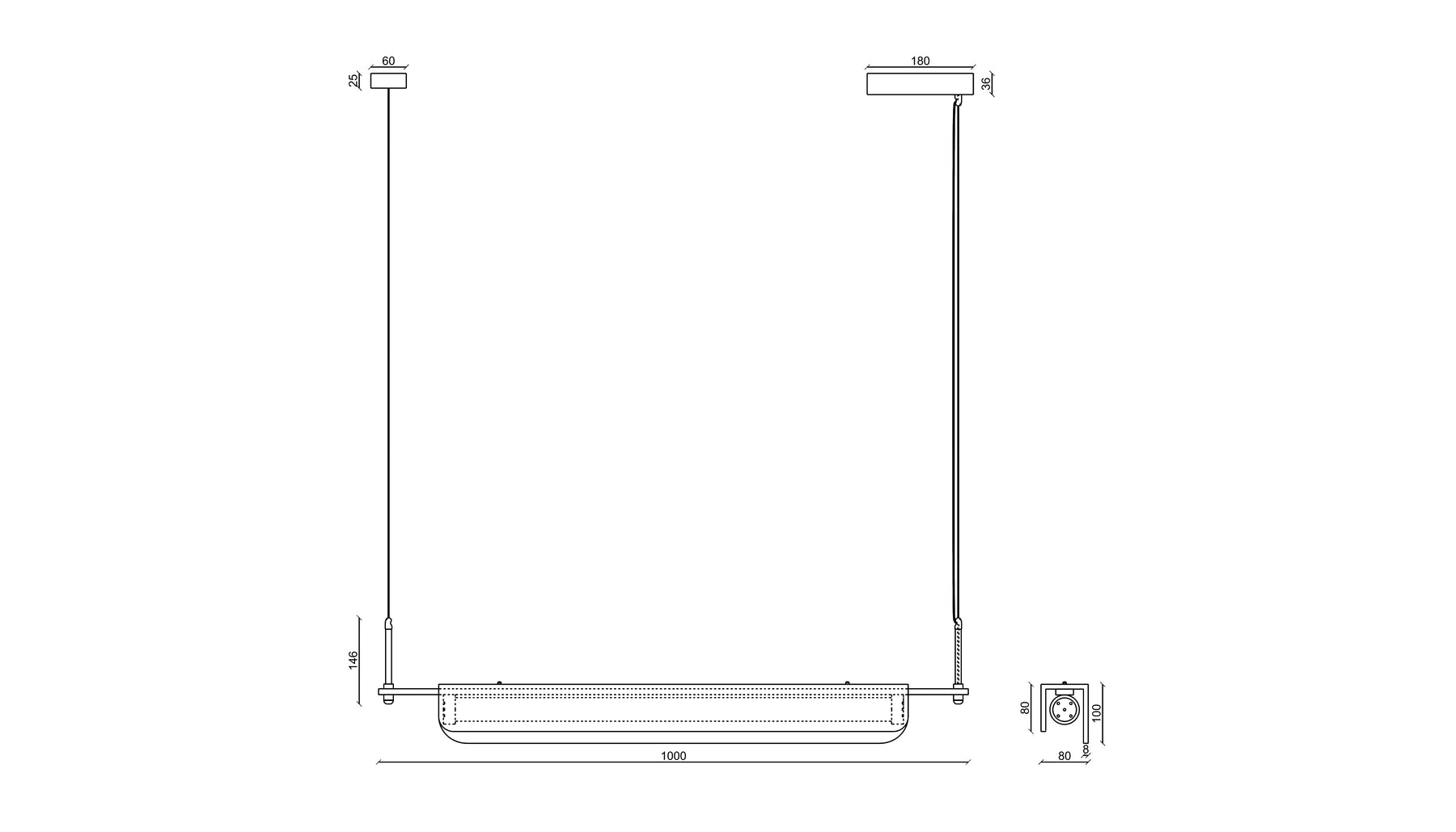 Fold Chandelier dimensions