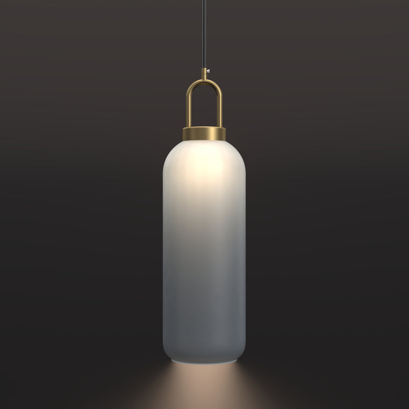 Column Glazed Pendant – lights on