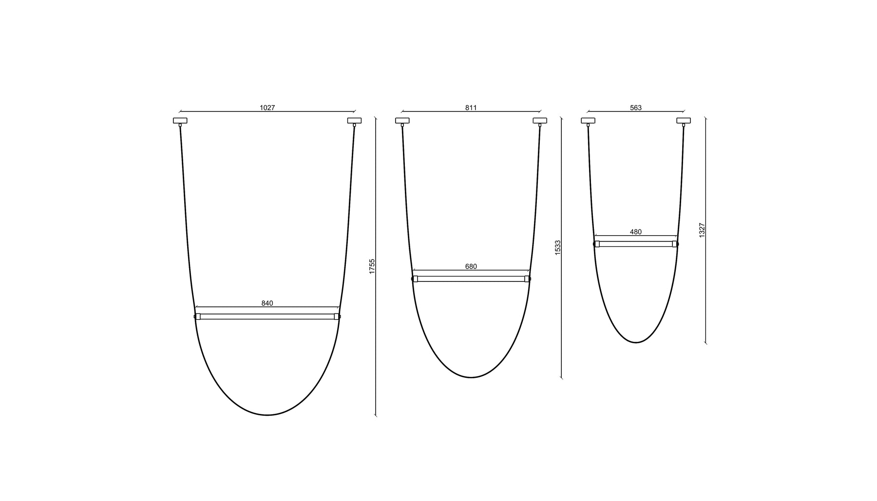 Leather Chandelier dimensions