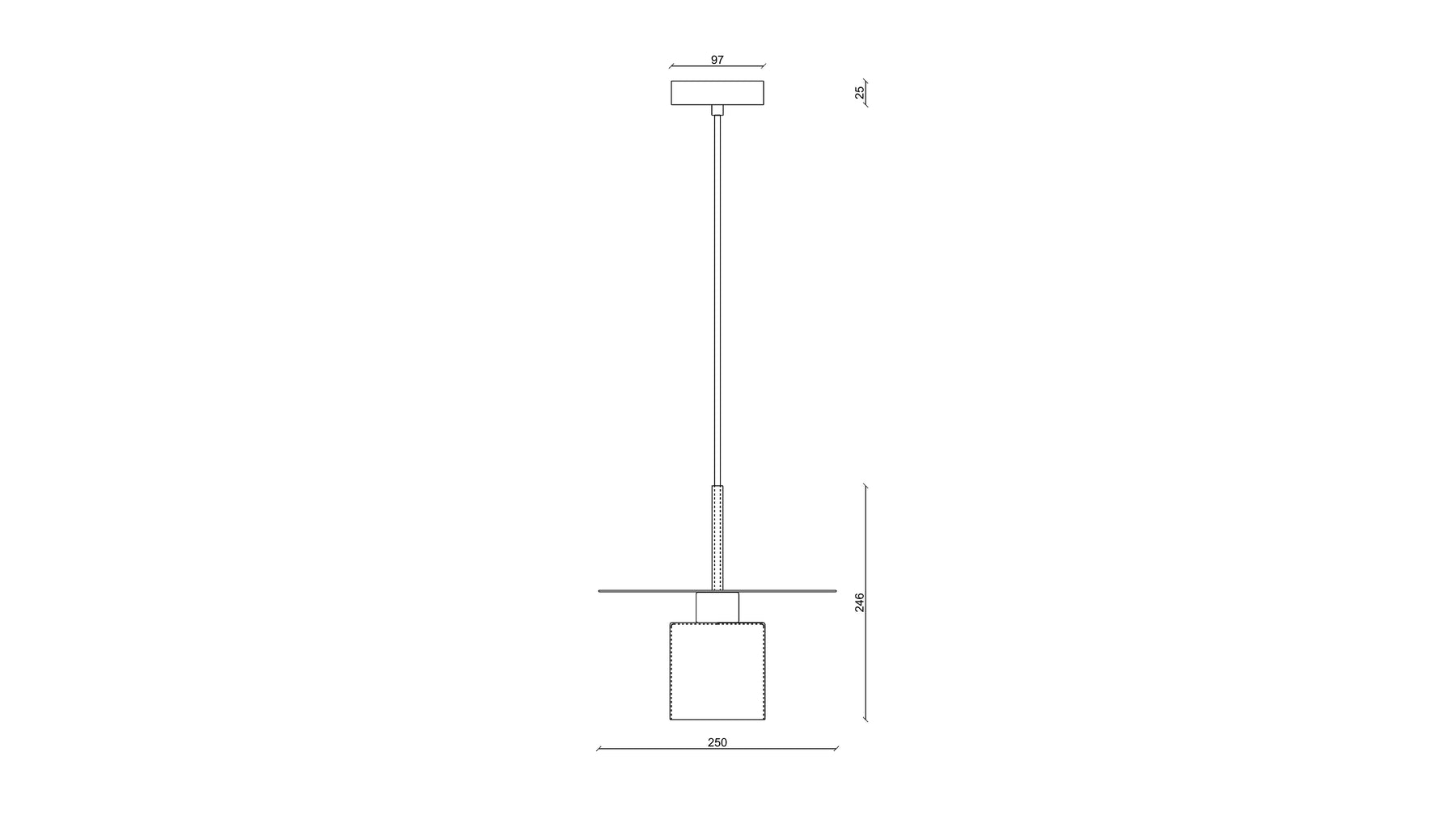Plane Pendant dimensions